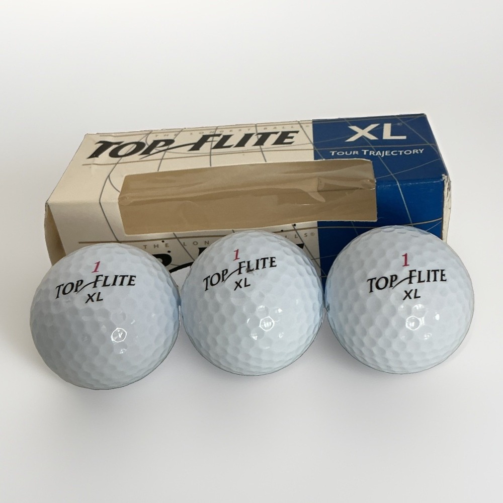 VTG Top Flite XL Spalding Professional 3 Golf Balls Tour Trajectory New In Box